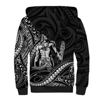 Filipinos Lapu Lapu Hero Sherpa Hoodie Black Polynesian Tribal Tattoo