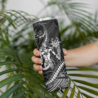 Filipinos Lapu Lapu Hero Skinny Tumbler Black Polynesian Tribal Tattoo LT05 - Polynesian Pride