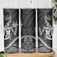 Filipinos Lapu Lapu Hero Skinny Tumbler Black Polynesian Tribal Tattoo LT05 - Polynesian Pride