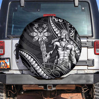 Filipinos Lapu Lapu Hero Spare Tire Cover Black Polynesian Tribal Tattoo