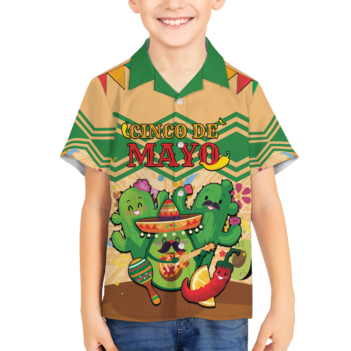 Personalised Hawaii Cinco De Mayo Family Matching Tank Maxi Dress and Hawaiian Shirt Funny Style