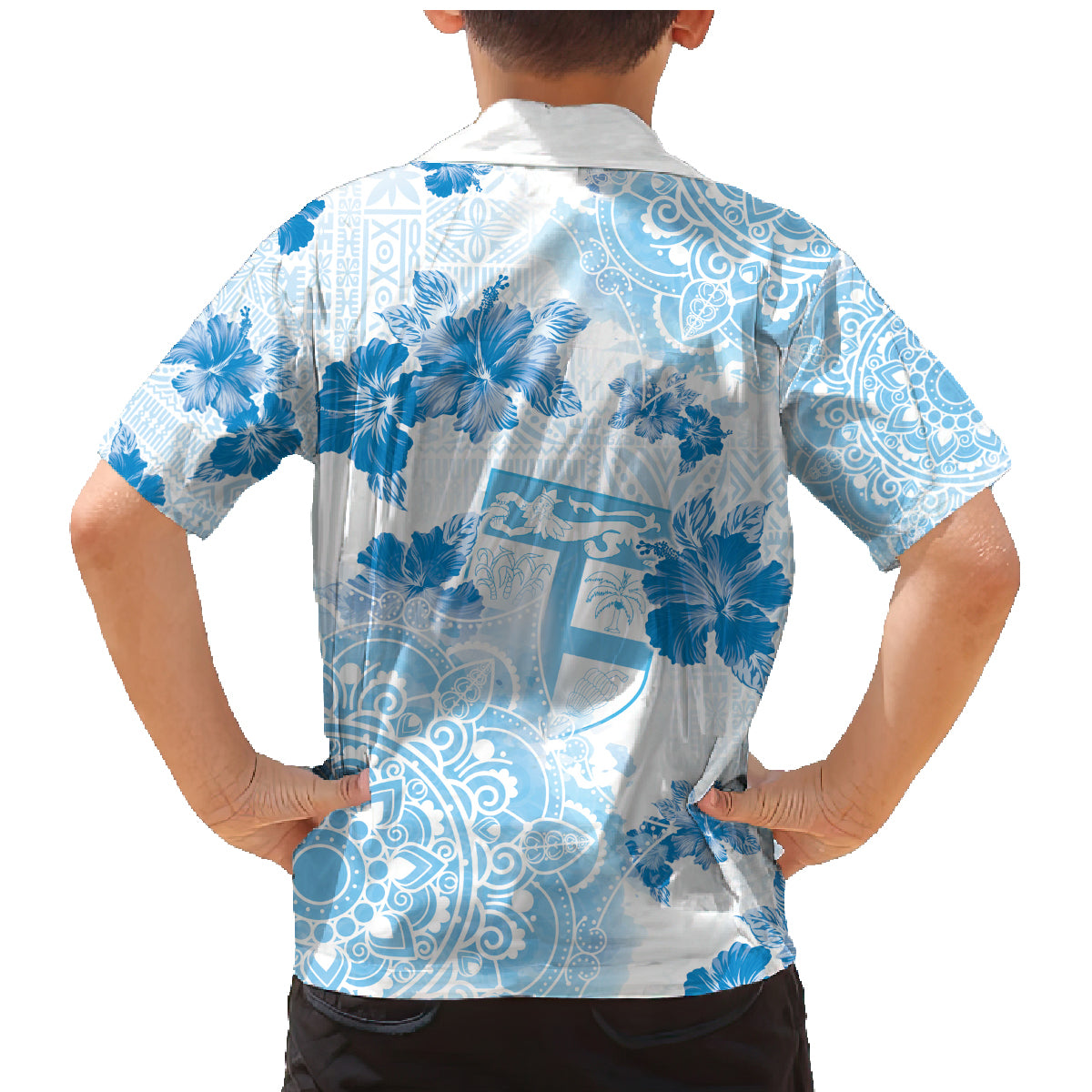 Happy Fiji Girmit Day Family Matching Mermaid Dress and Hawaiian Shirt Fijian Tapa With Mandala Pattern LT05 - Polynesian Pride