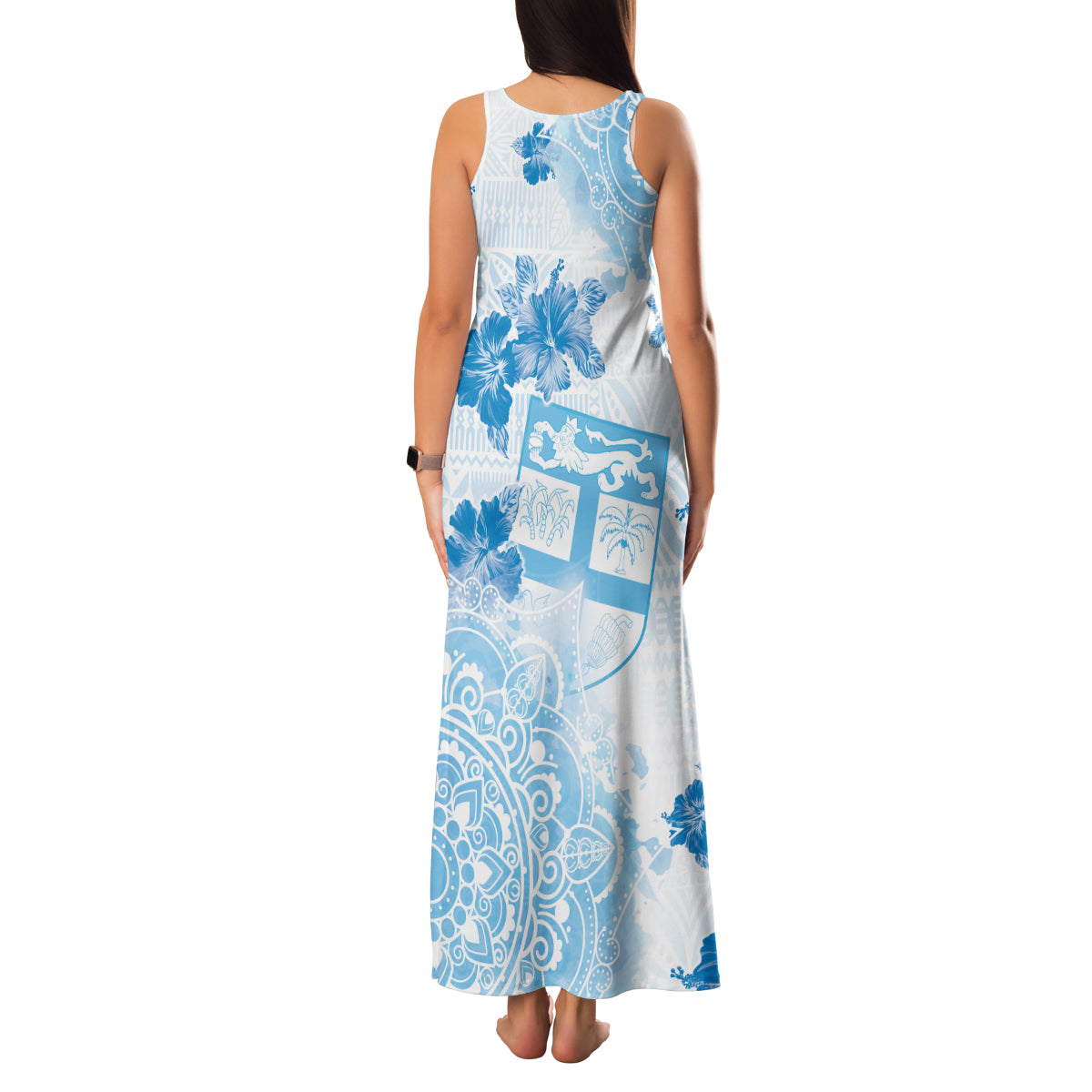 Happy Fiji Girmit Day Family Matching Tank Maxi Dress and Hawaiian Shirt Fijian Tapa With Mandala Pattern LT05 - Polynesian Pride