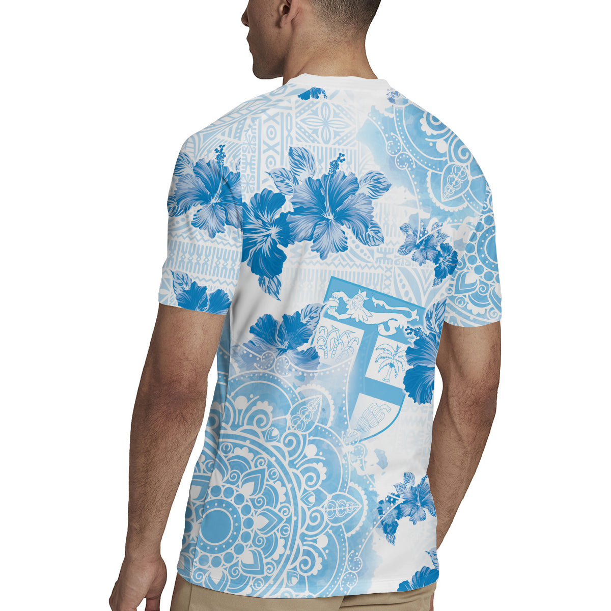 Happy Fiji Girmit Day Rugby Jersey Fijian Tapa With Mandala Pattern LT05 - Polynesian Pride