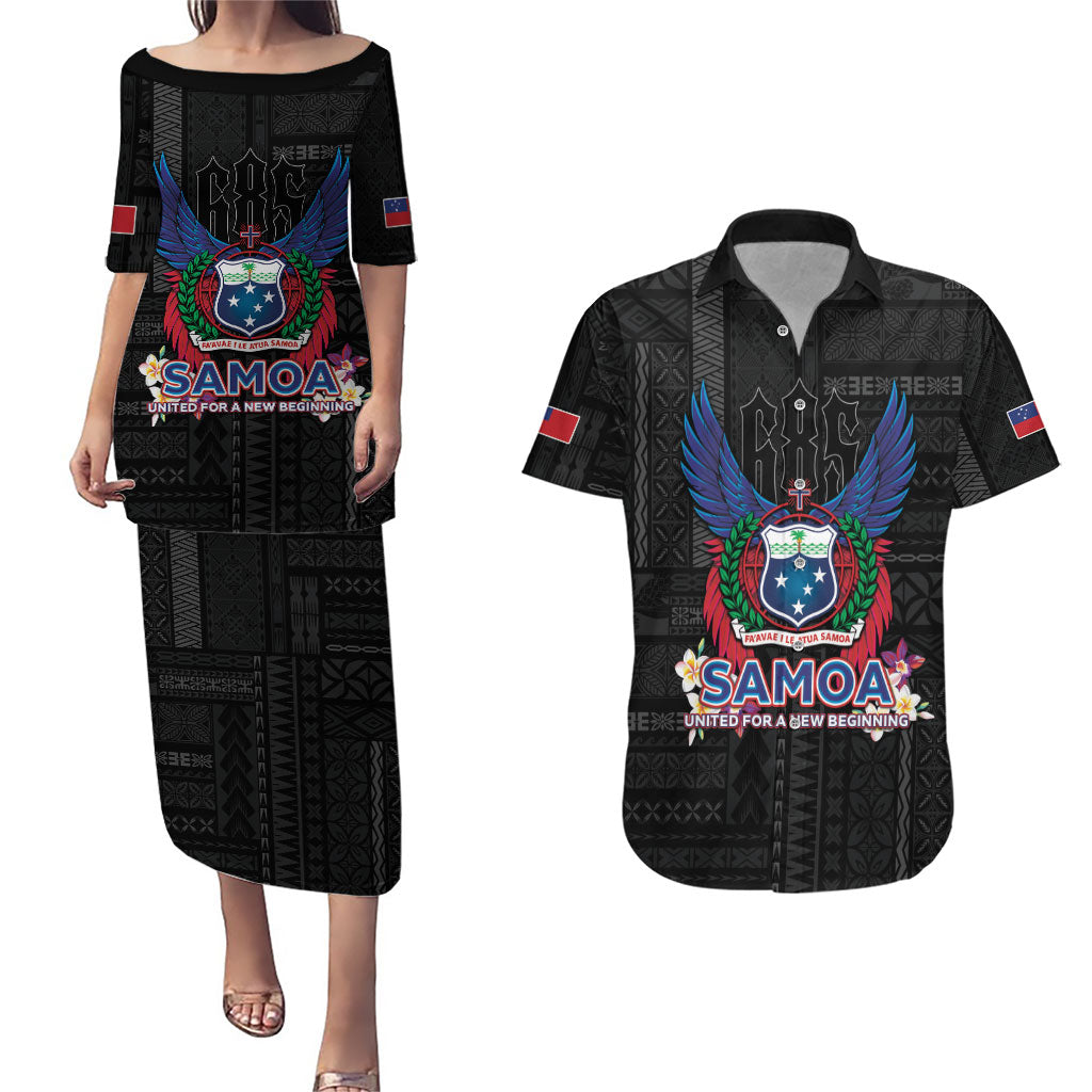Samoa 64th Independence Anniversary Couples Matching Puletasi and Hawaiian Shirt