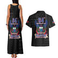 Samoa 64th Independence Anniversary Couples Matching Tank Maxi Dress and Hawaiian Shirt