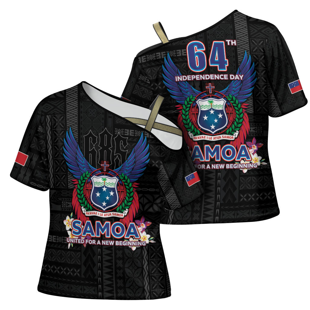 Samoa 64th Independence Anniversary Cross Shoulder Shirt