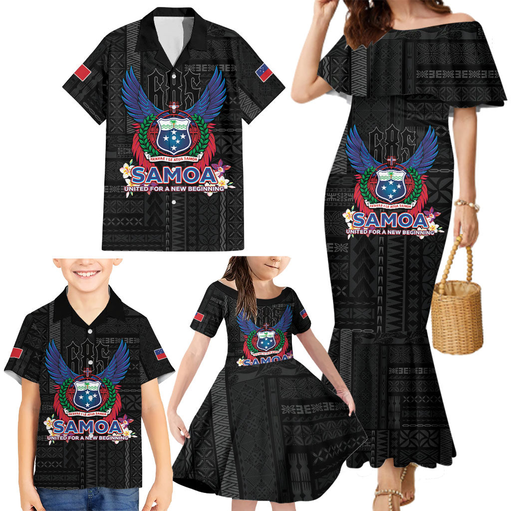 Samoa 64th Independence Anniversary Family Matching Mermaid Dress and Hawaiian Shirt