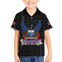Samoa 64th Independence Anniversary Family Matching Off Shoulder Short Dress and Hawaiian Shirt