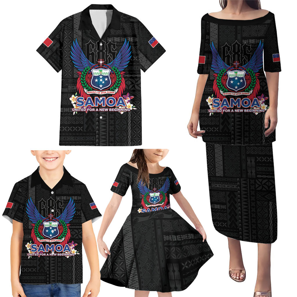 Samoa 64th Independence Anniversary Family Matching Puletasi and Hawaiian Shirt