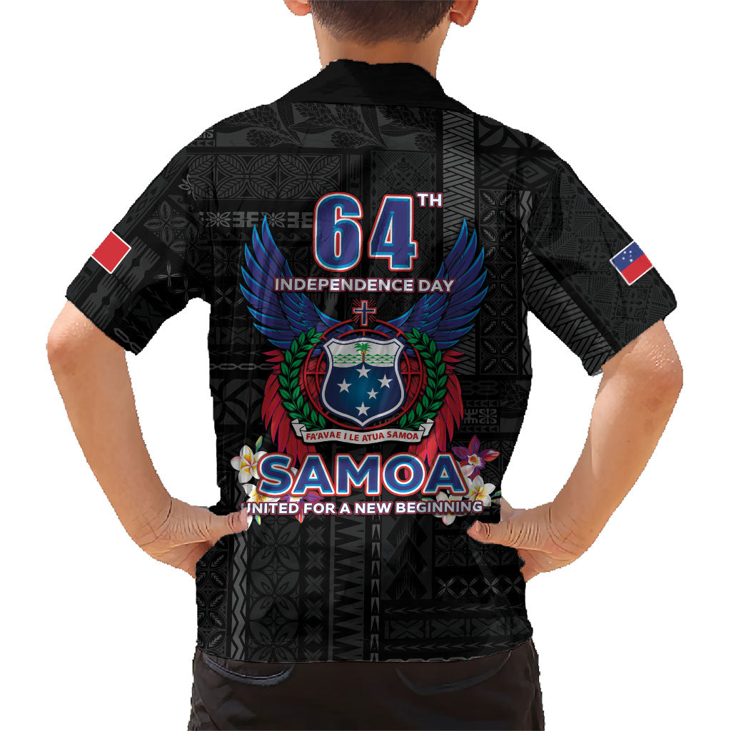 Samoa 64th Independence Anniversary Family Matching Short Sleeve Bodycon Dress and Hawaiian Shirt