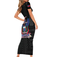Samoa 64th Independence Anniversary Family Matching Short Sleeve Bodycon Dress and Hawaiian Shirt