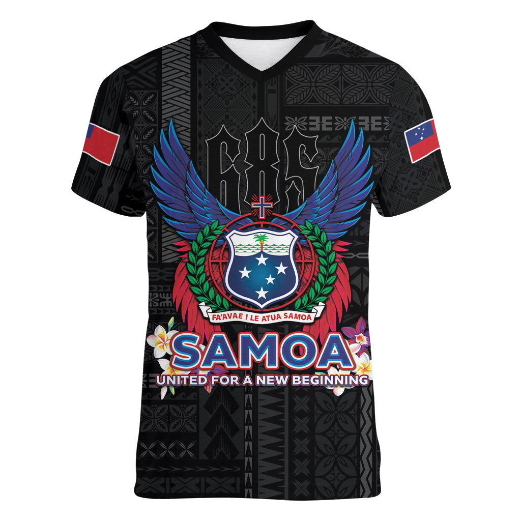 Samoa 64th Independence Anniversary Women V-Neck T-Shirt