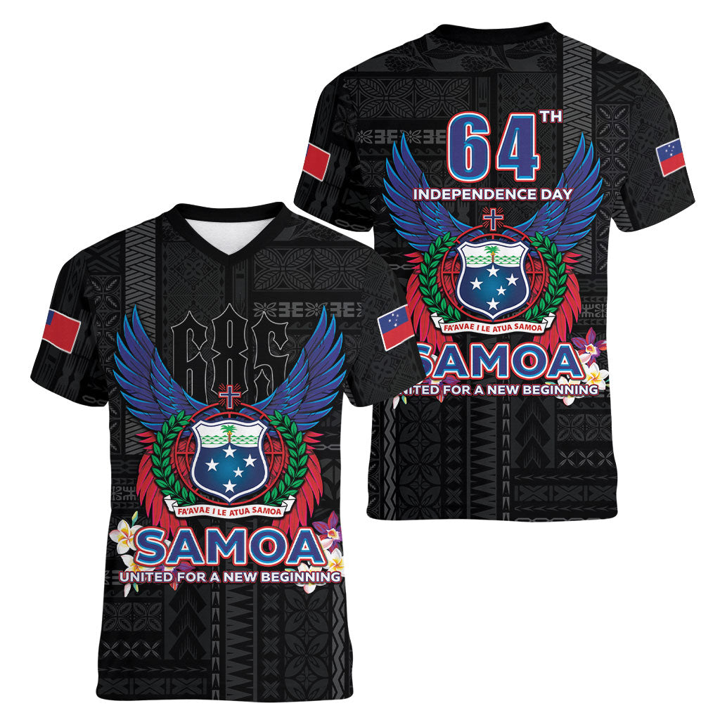 Samoa 64th Independence Anniversary Women V-Neck T-Shirt