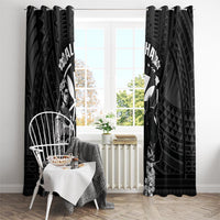 Hawaii King Kamehameha Day Parade Window Curtain With Pa'u Riders Plumeria Kakau Tribal Pattern