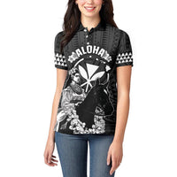 Hawaii King Kamehameha Day Parade Women Polo Shirt With Pa'u Riders Plumeria Kakau Tribal Pattern LT05 - Polynesian Pride
