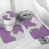 Violet Hawaii Palaka Bathroom Set Maile Pikake Honohono Orchid Lei LT05 Mat Set Only (3 pcs) One Size Violet - Polynesian Pride