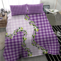 Violet Hawaii Palaka Bedding Set Maile Pikake Honohono Orchid Lei LT05 - Polynesian Pride