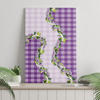 Violet Hawaii Palaka Canvas Wall Art Maile Pikake Honohono Orchid Lei LT05 - Polynesian Pride