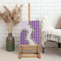Violet Hawaii Palaka Canvas Wall Art Maile Pikake Honohono Orchid Lei LT05 - Polynesian Pride