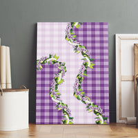 Violet Hawaii Palaka Canvas Wall Art Maile Pikake Honohono Orchid Lei LT05 - Polynesian Pride