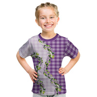 Violet Hawaii Palaka Kid T Shirt Maile Pikake Honohono Orchid Lei