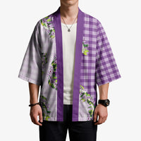 Violet Hawaii Palaka Kimono Maile Pikake Honohono Orchid Lei
