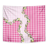 Pink Hawaii Palaka Tapestry Maile Pikake Honohono Orchid Lei LT05 - Polynesian Pride
