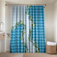 Blue Hawaii Palaka Bathroom Set Maile Pikake Honohono Orchid Lei