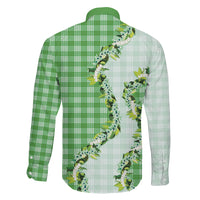 Green Hawaii Palaka Family Matching Mermaid Dress and Hawaiian Shirt Maile Pikake Honohono Orchid Lei LT05 - Polynesian Pride