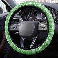 Green Hawaii Palaka Steering Wheel Cover Maile Pikake Honohono Orchid Lei