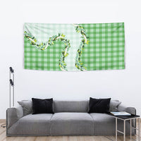 Green Hawaii Palaka Tapestry Maile Pikake Honohono Orchid Lei LT05 - Polynesian Pride