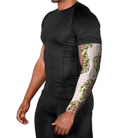 Mocha Hawaii Palaka Arm Sleeves Maile Pikake Honohono Orchid Lei