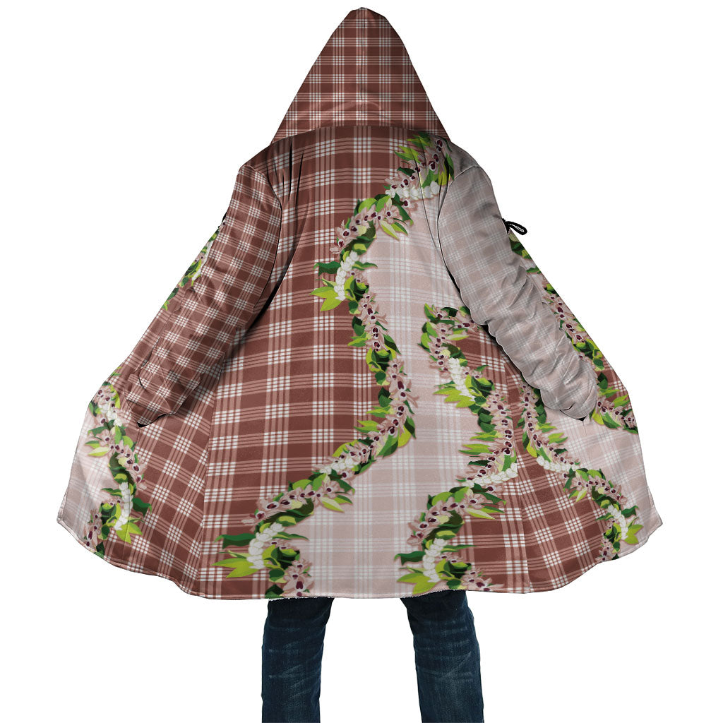 Mocha Hawaii Palaka Cloak Maile Pikake Honohono Orchid Lei