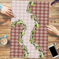 Mocha Hawaii Palaka Puzzle Maile Pikake Honohono Orchid Lei