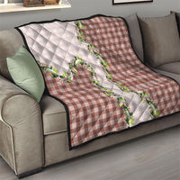 Mocha Hawaii Palaka Quilt Maile Pikake Honohono Orchid Lei LT05 - Polynesian Pride