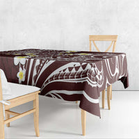 Plumeria With Oxblood Polynesian Tattoo Pattern Tablecloth
