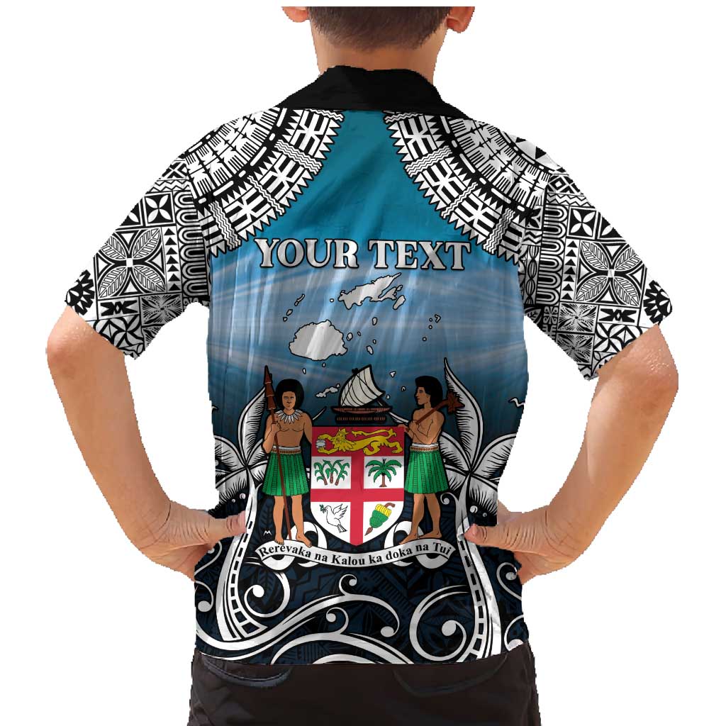 Personalised Happy 54th Fiji Day Family Matching Mermaid Dress and Hawaiian Shirt Forever Fiji With Tapa Tribal Pattern LT05 - Polynesian Pride