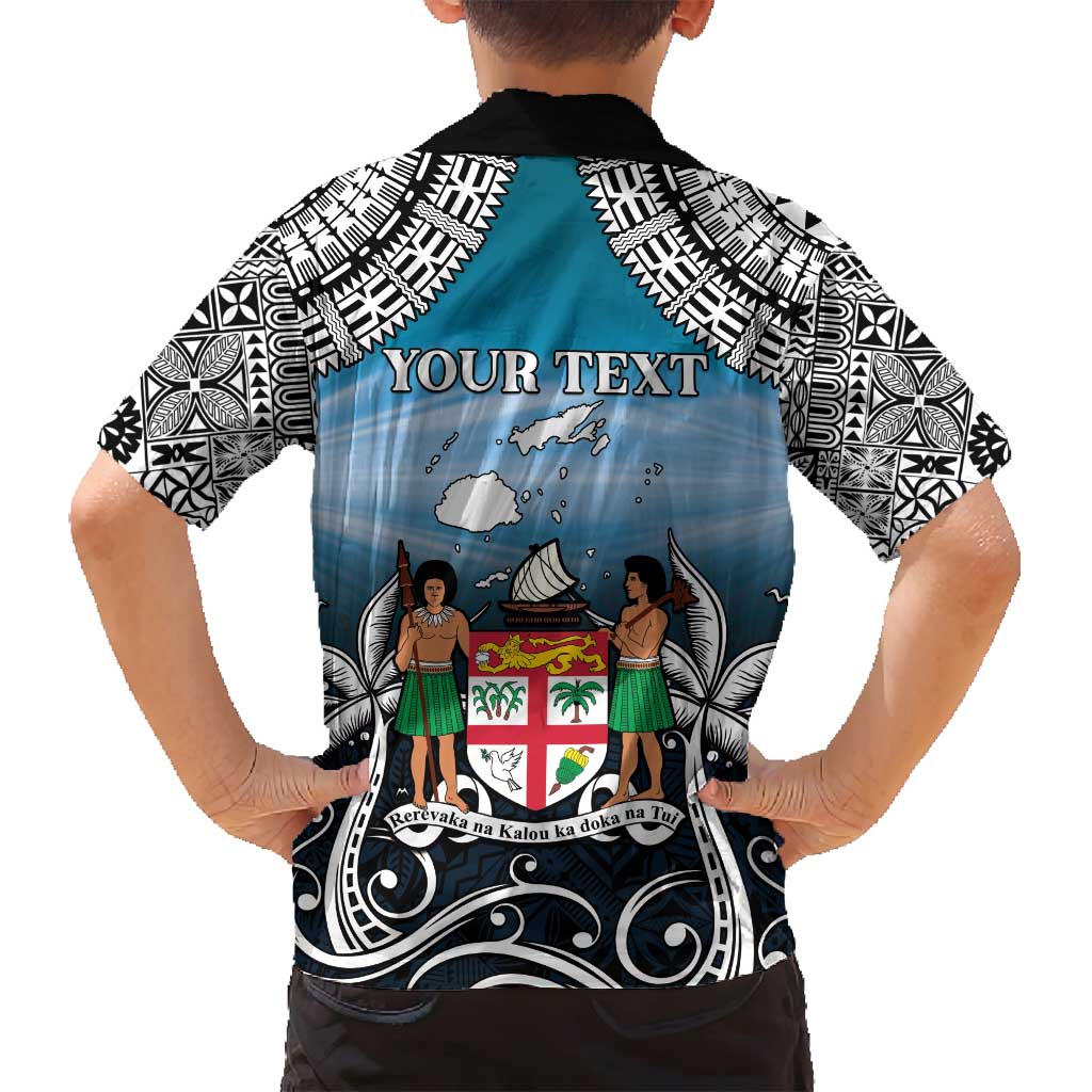 Personalised Happy 54th Fiji Day Family Matching Off Shoulder Maxi Dress and Hawaiian Shirt Forever Fiji With Tapa Tribal Pattern LT05 - Polynesian Pride