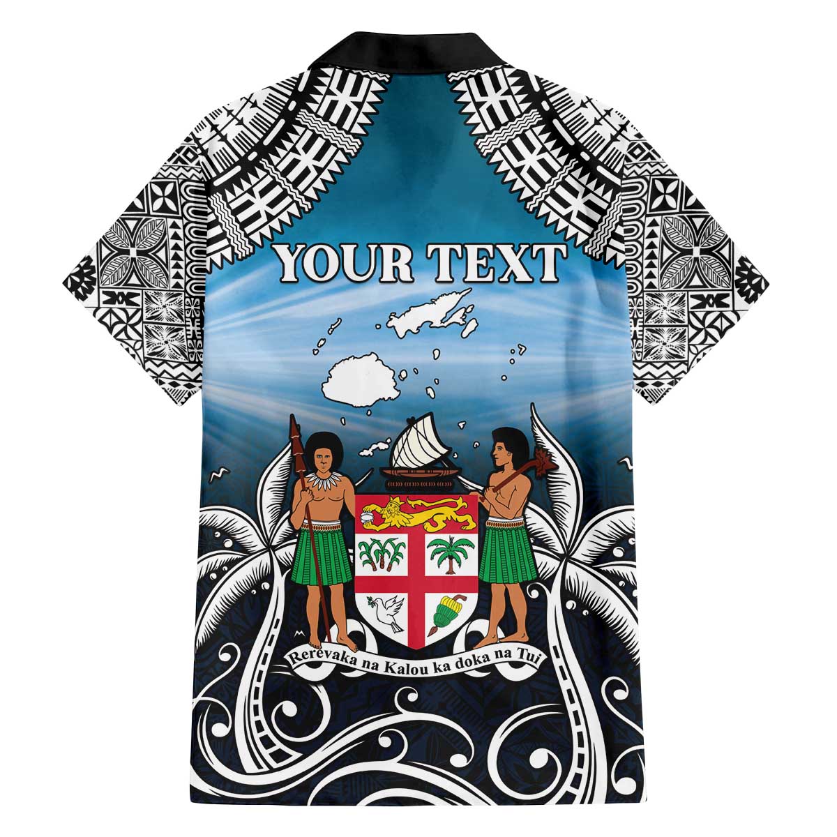 Personalised Happy 54th Fiji Day Family Matching Puletasi and Hawaiian Shirt Forever Fiji With Tapa Tribal Pattern LT05 - Polynesian Pride