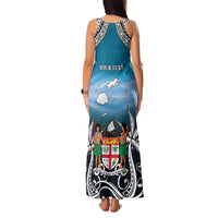 Personalised Happy 54th Fiji Day Family Matching Tank Maxi Dress and Hawaiian Shirt Forever Fiji With Tapa Tribal Pattern LT05 - Polynesian Pride