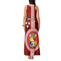 Tonga Rugby Tank Maxi Dress World Cup 2023 Coat Of Arms Ngatu Pattern LT05 - Polynesian Pride