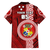Custom Tonga Rugby Family Matching Tank Maxi Dress and Hawaiian Shirt World Cup 2023 Coat Of Arms Ngatu Pattern LT05 - Polynesian Pride