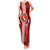 Custom Tonga Rugby Family Matching Tank Maxi Dress and Hawaiian Shirt World Cup 2023 Coat Of Arms Ngatu Pattern LT05 Mom's Dress Red - Polynesian Pride