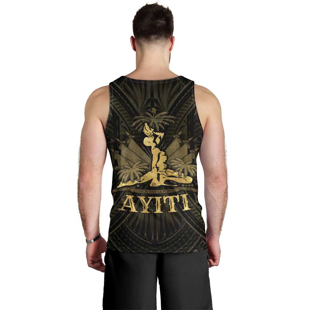 Haiti 1804 Men Tank Top Polynesian Gold Neg Maron
