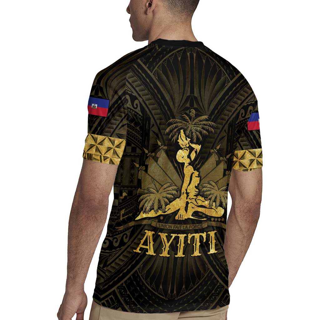 Haiti 1804 Rugby Jersey Polynesian Gold Neg Maron