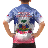 Personalised Haiti Independence Day Family Matching Long Sleeve Bodycon Dress and Hawaiian Shirt Neg Maron Polynesian Style LT05 - Polynesian Pride