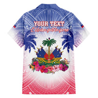 Personalised Haiti Independence Day Family Matching Off The Shoulder Long Sleeve Dress and Hawaiian Shirt Neg Maron Polynesian Style LT05 - Polynesian Pride
