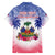 Personalised Haiti Independence Day Family Matching Off The Shoulder Long Sleeve Dress and Hawaiian Shirt Neg Maron Polynesian Style
