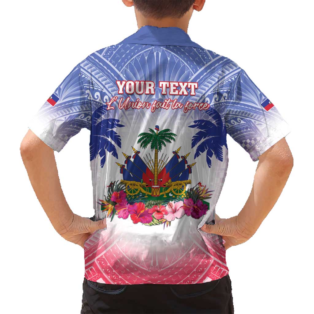 Personalised Haiti Independence Day Family Matching Puletasi and Hawaiian Shirt Neg Maron Polynesian Style LT05